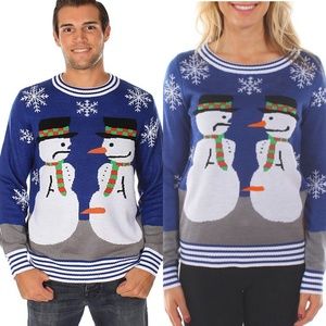 Tipsy Elves Snowman Ugly Sweater Size Large